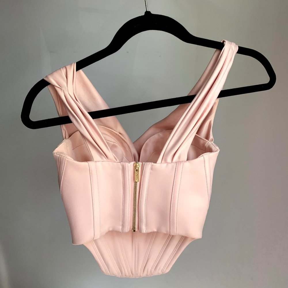 House of CB Pale Pink Off-Shoulder Corset Top - Picture 3 of 15